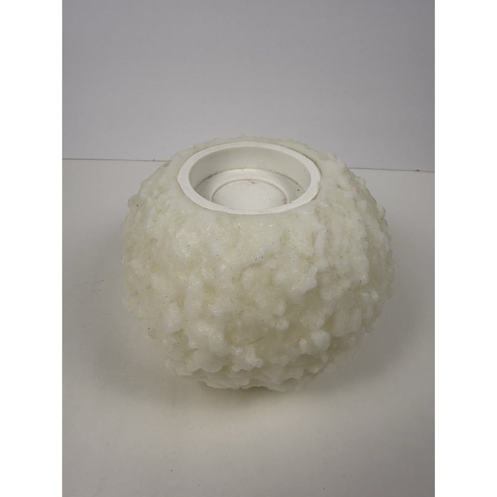 PartyLite Frosted Snowball Tealight Holder Rare Retired P17B/L0610 - Picture 4 of 8